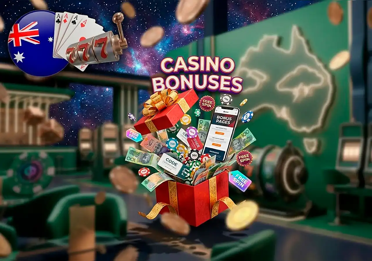 Welcome deposit bonus gift box with transparent wagering requirements in AUD