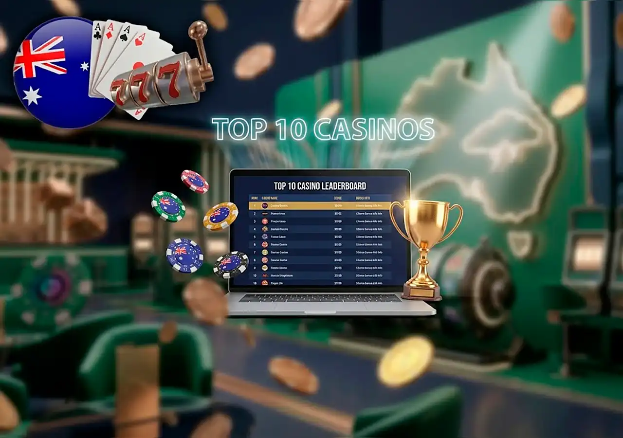 Top 10 PayID casino ranking card list for Australian players in 2026